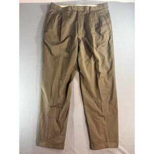 Mario Caldi Pants Mens 38x29 Brown Loro Piana Wool Dress Pleated Made Italy